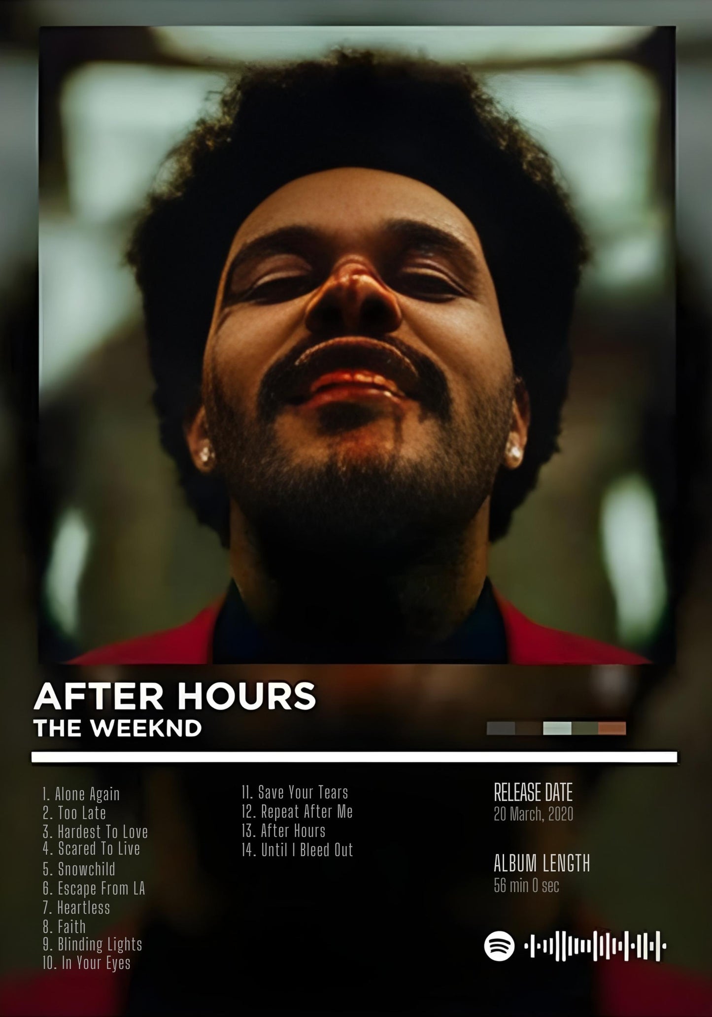 The Weeknd After Hours | Iconic Album Cover | Hip Hop Art