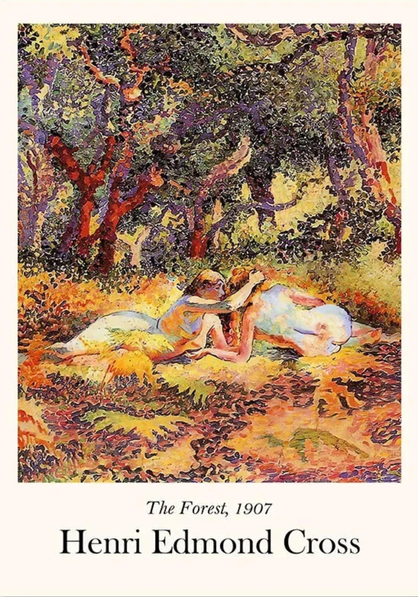 Henri Edmond Cross | The Forest | 1907 Reproduction Poster | Impressionist Art Print for Home Decor | Vintage Style Wall Art