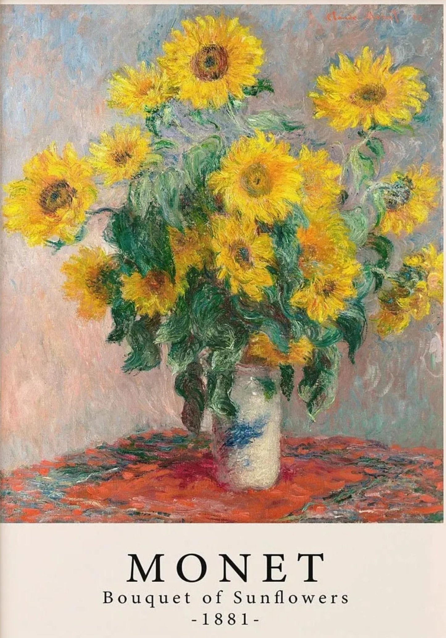 Claude Monet | Bouquet Of Seaflowers 1881 | Vintage Poster | Impressionist Art | Home Decor