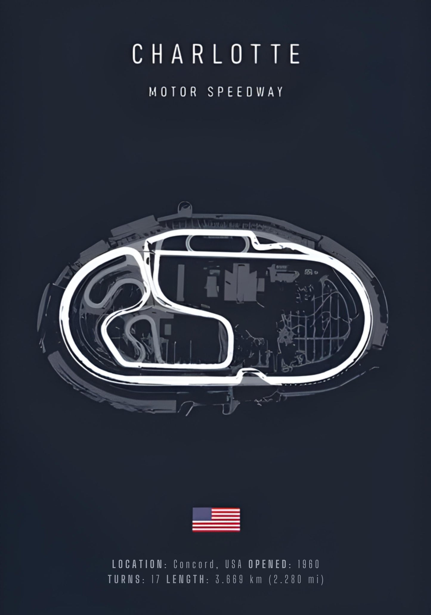 Charlotte F1 Circuit Layout | Motorsport Art