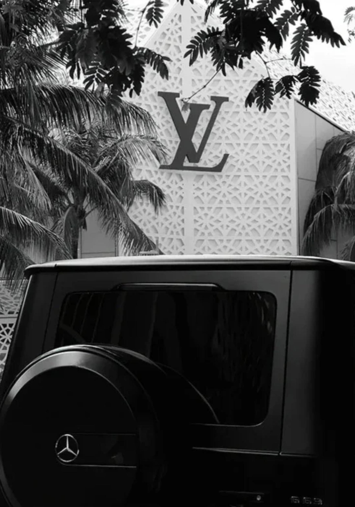 Louis Vuitton | Mercedes G500 | Luxury Fashion Illustration