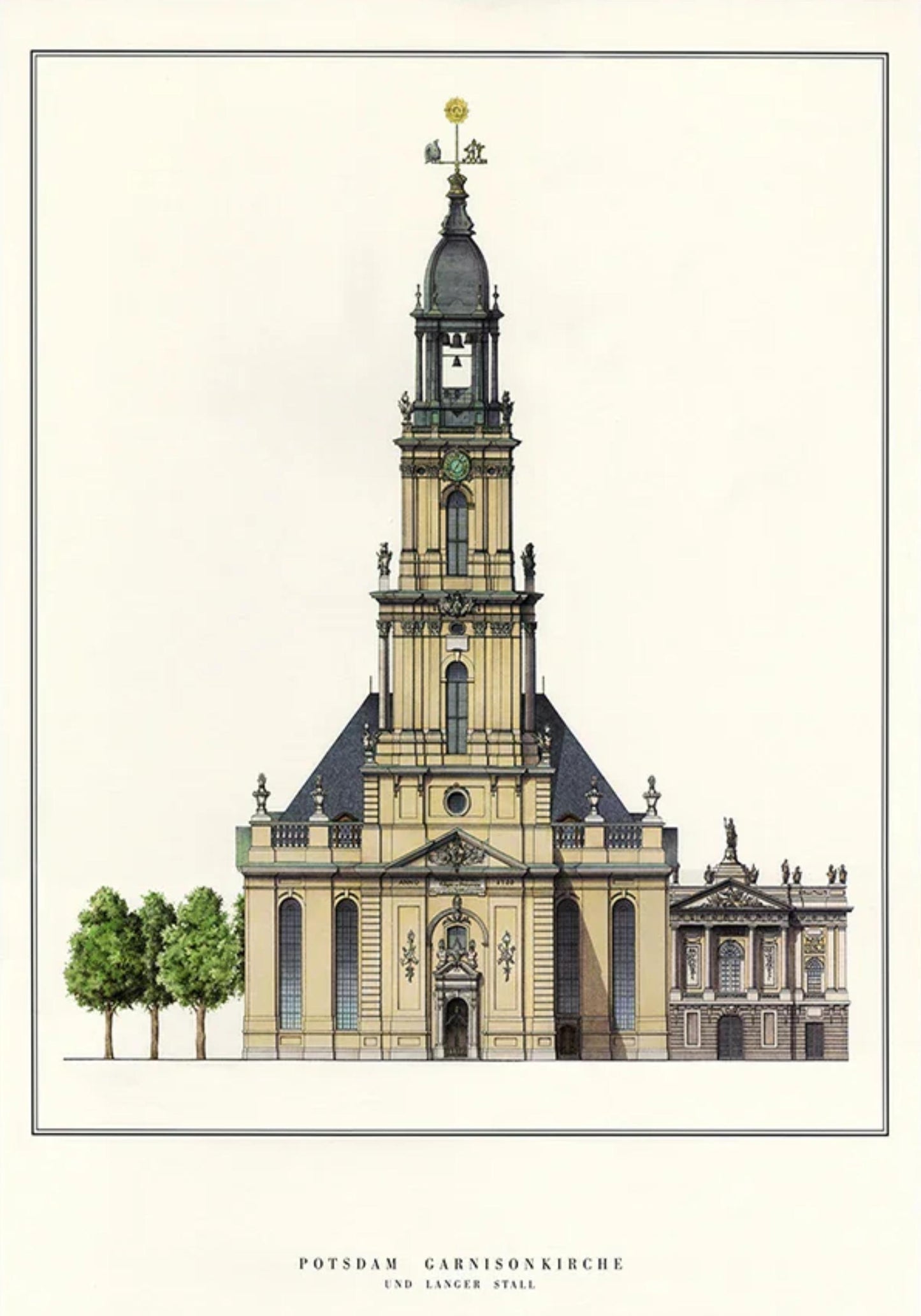 Garrison Church | Potsdam | Germany | Prussian Military Architecture | German Baroque Influence | Architectural Artwork Posters
