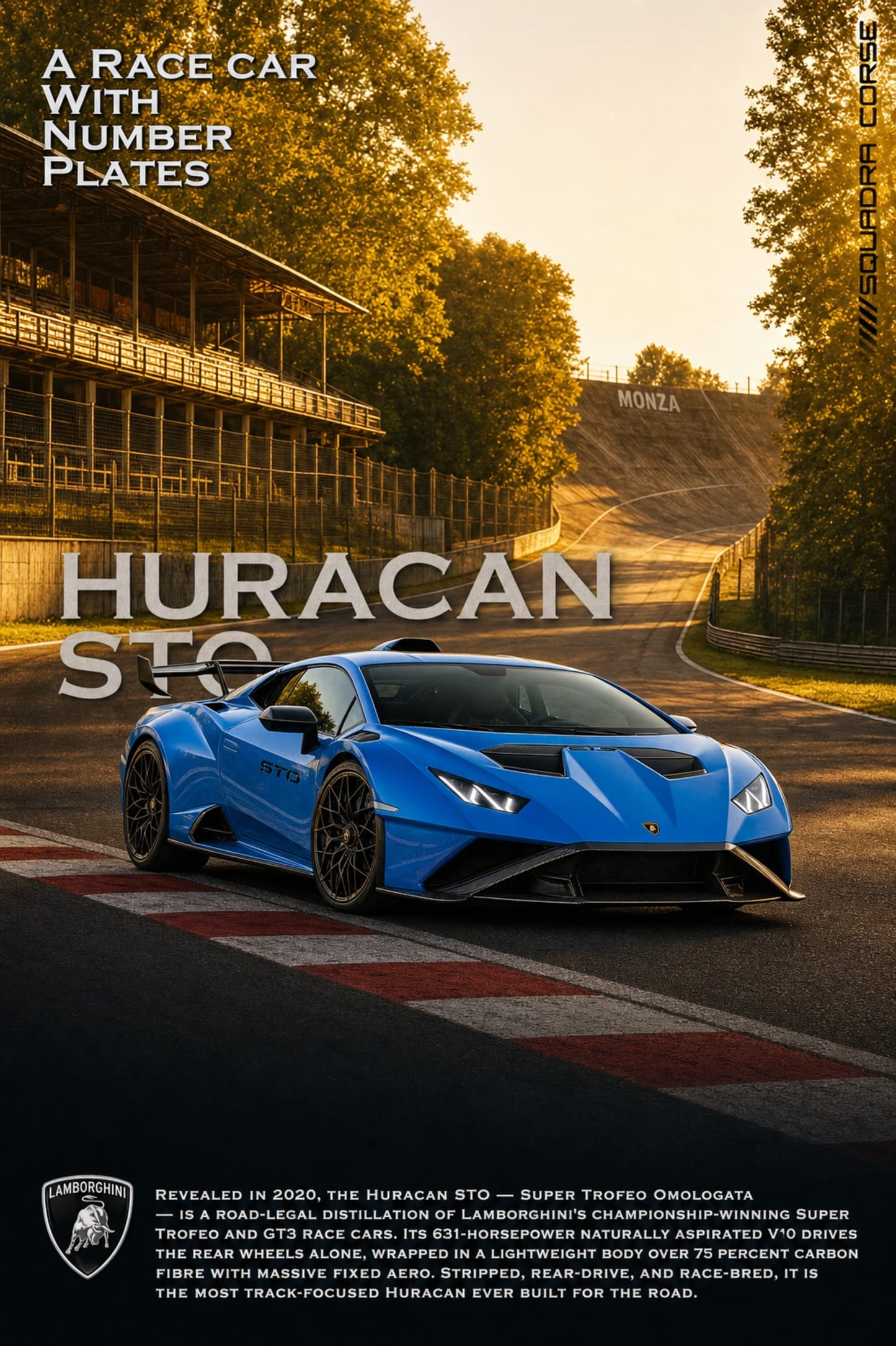 Lamborghini Huracan STO | Race Car Art Print | Supercar Wall Decor Poster | Motorsport Photography | Exclusive Driving Poster