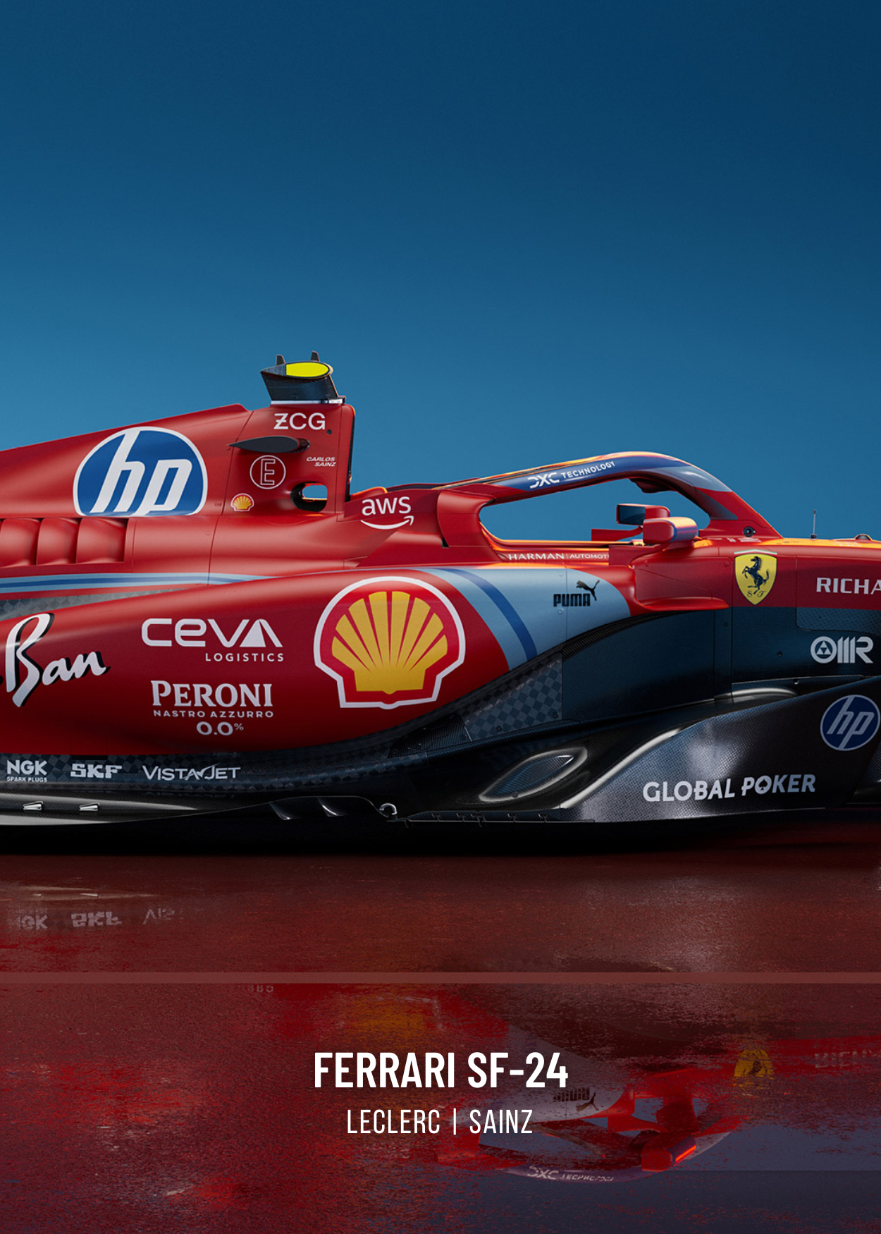 3-Piece Formula 1 Poster Set | Ferrari Racing Car Artwork | Wall Art Prints | Charles Leclerc Poster | Lewis Hamilton Poster | Home Decor | Motorsport