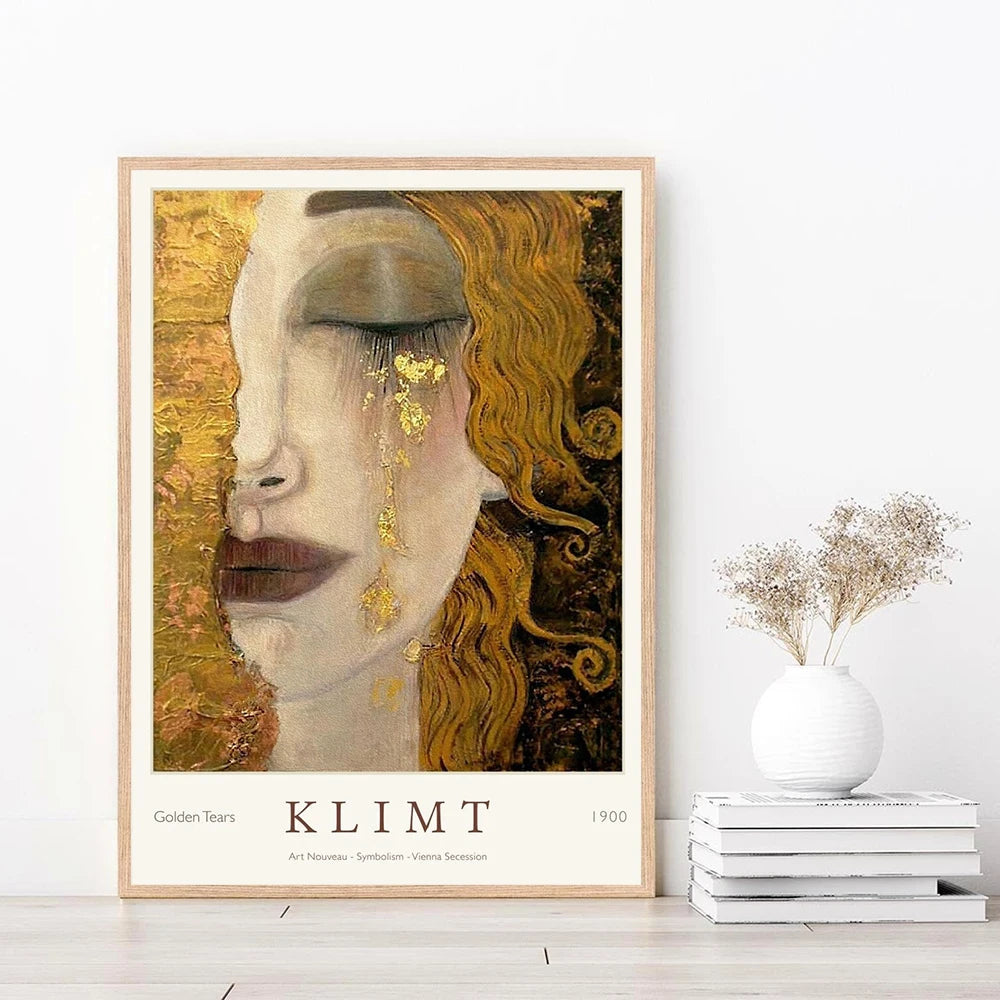 Gustav Klimt Poster | Golden Tears | Decorative Wall Art | Home Decor | Expressionist Art | Bedroom or Living Room Display | Art Print