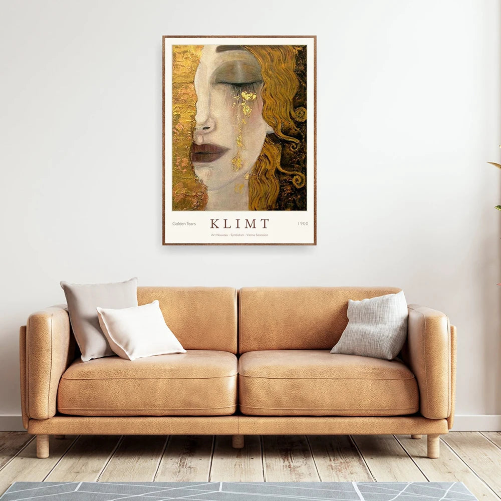 Gustav Klimt Poster | Golden Tears | Decorative Wall Art | Home Decor | Expressionist Art | Bedroom or Living Room Display | Art Print