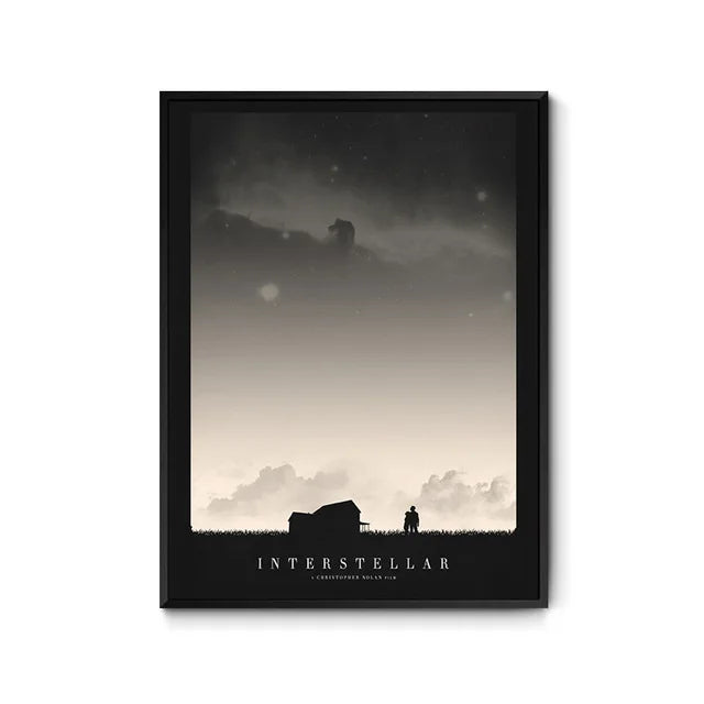 Interstellar Poster | Nordic Style Space Sci-Fi Canvas | Wall Art Home Decor | Movie Theme Print