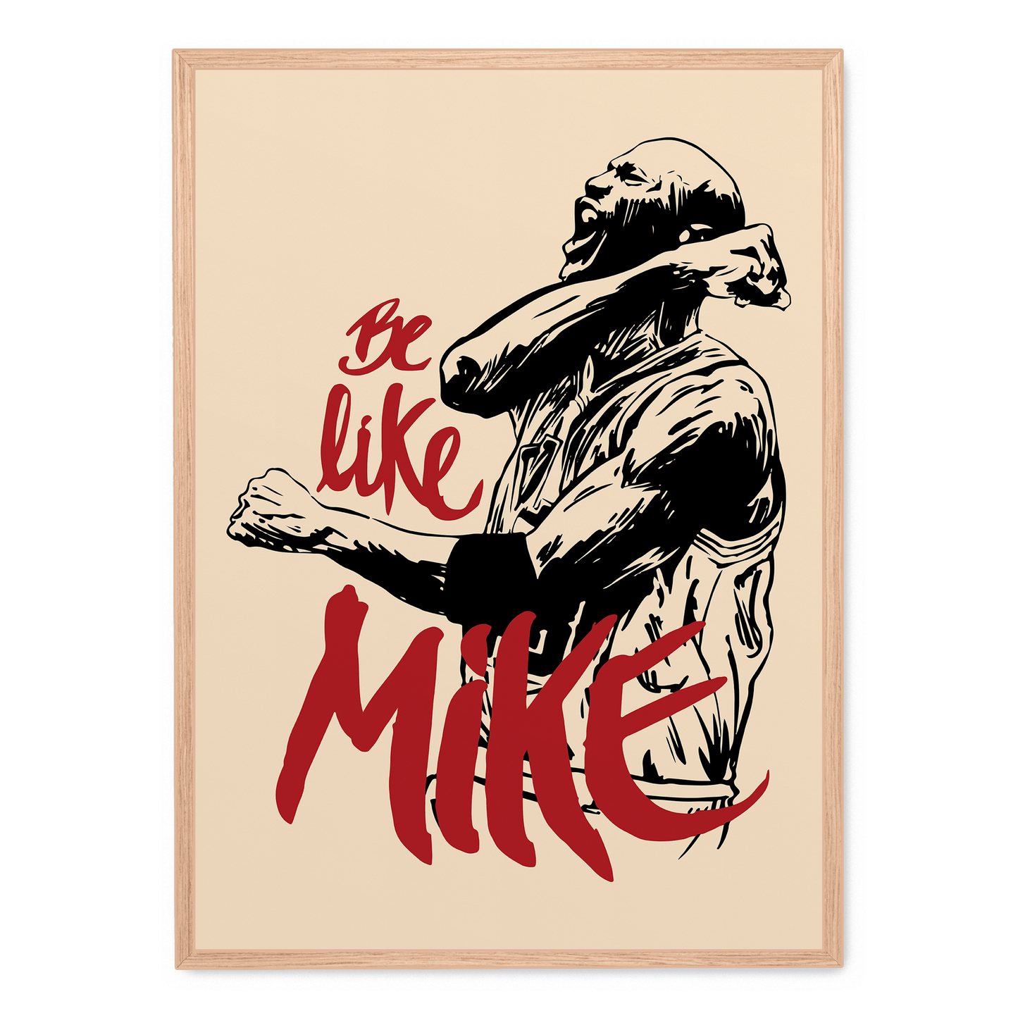 Michael Jordan | Be Like Mike Poster | Sports Icon Art Print | Home Decor Wall Art | Basketball Legend Vintage Sporting Decor