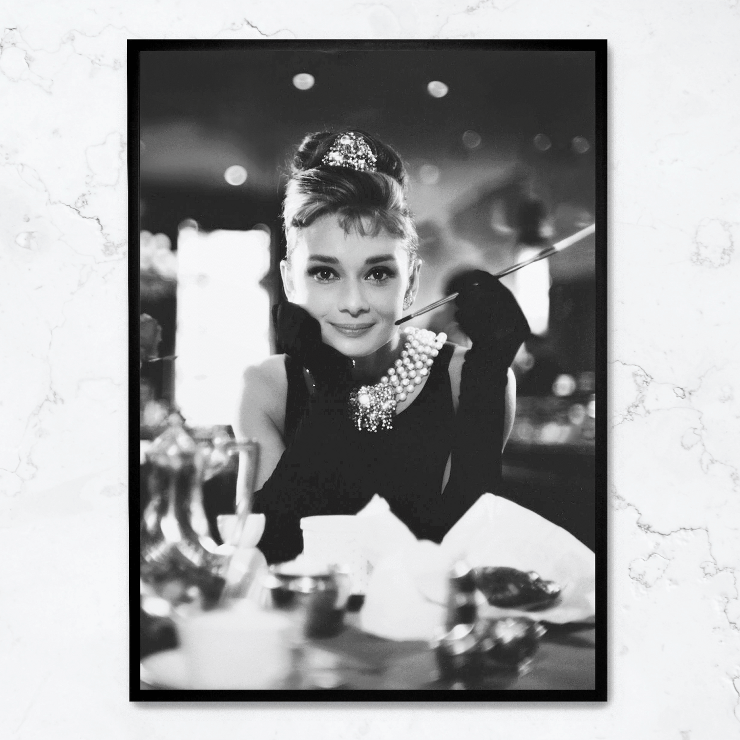 Audrey Hepburn Poster | Breakfast at Tiffany's Wall Art | Classic Movie Icon | Vintage Film Decor | Hollywood Legend Print | Timeless Home Decor