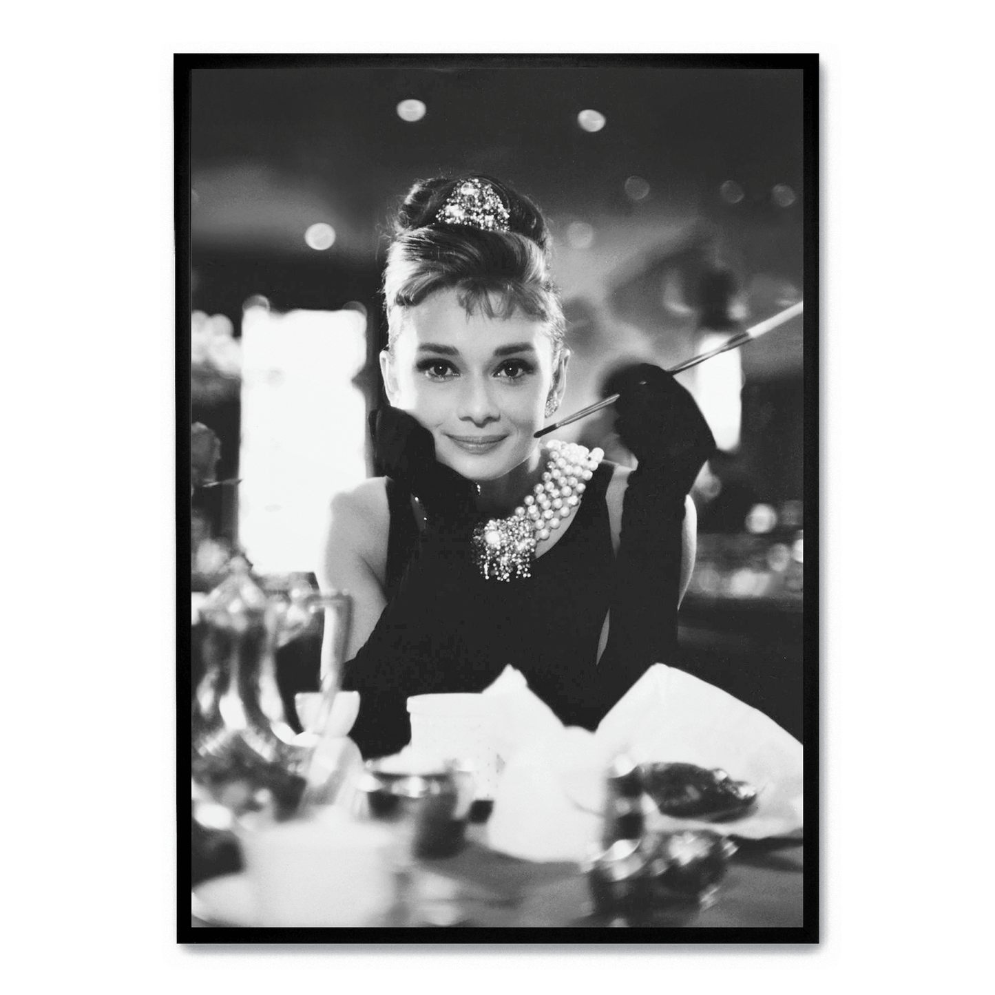 Audrey Hepburn Poster | Breakfast at Tiffany's Wall Art | Classic Movie Icon | Vintage Film Decor | Hollywood Legend Print | Timeless Home Decor