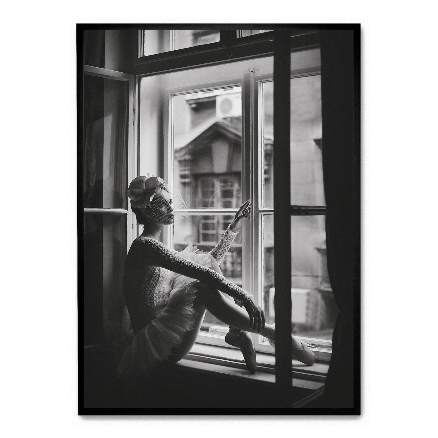 Ballet Dancer | Window Scene | Elegant Art Poster | Wall Decor for Home & Garden