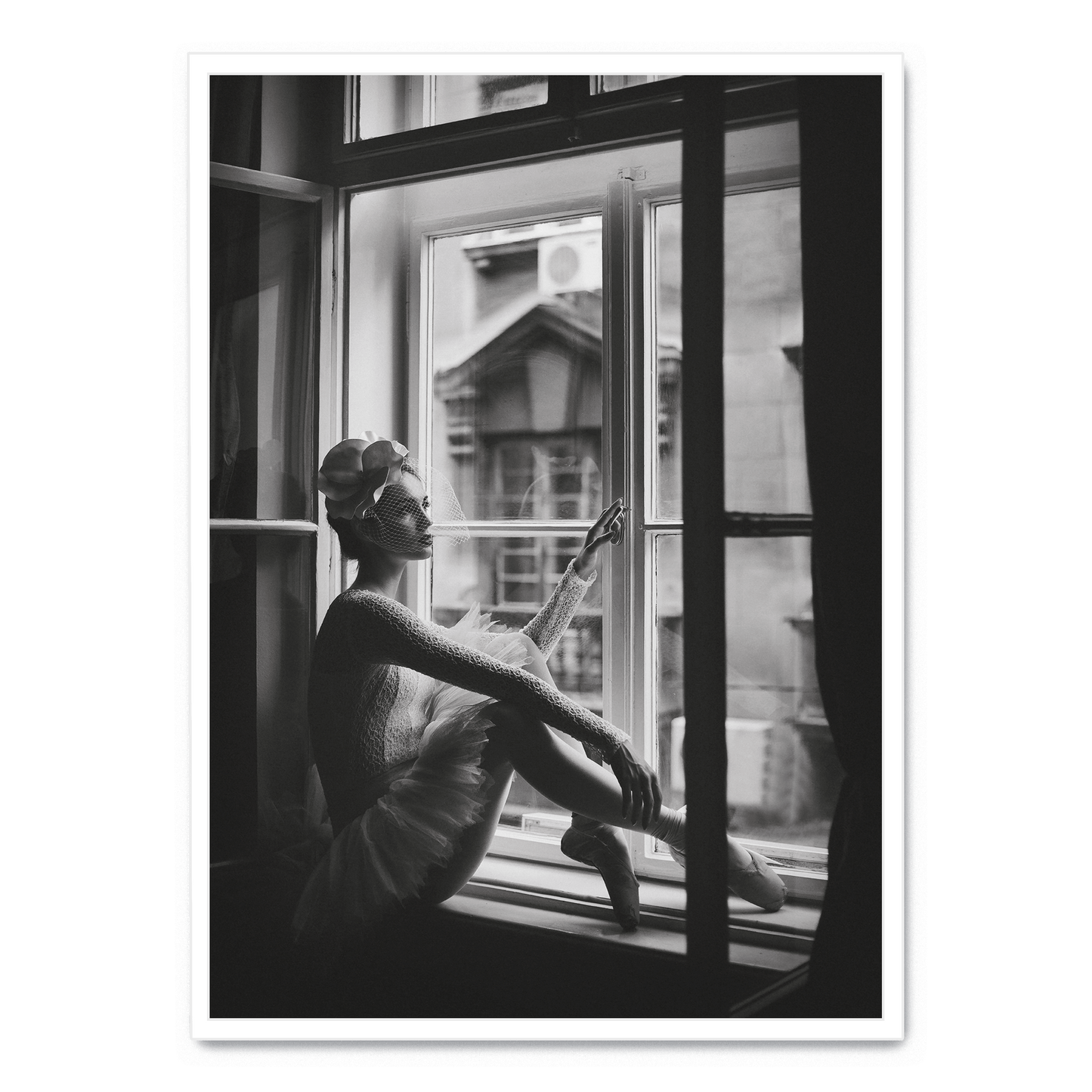 Ballet Dancer | Window Scene | Elegant Art Poster | Wall Decor for Home & Garden