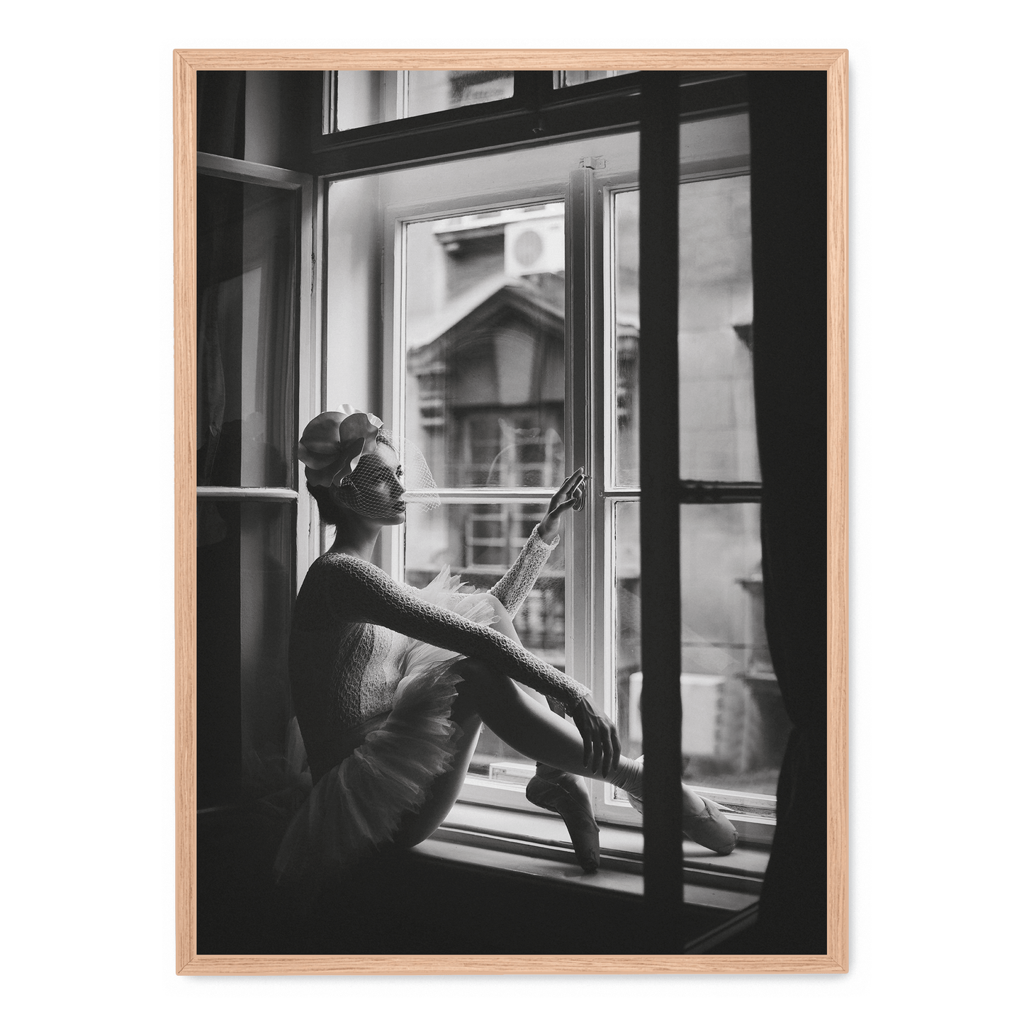 Ballet Dancer | Window Scene | Elegant Art Poster | Wall Decor for Home & Garden