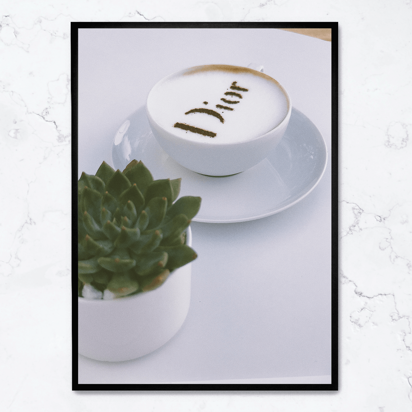 Christian Dior Coffee Art | Poster | Fashion Wall Decor | Luxury Print | Home & Garden Decor