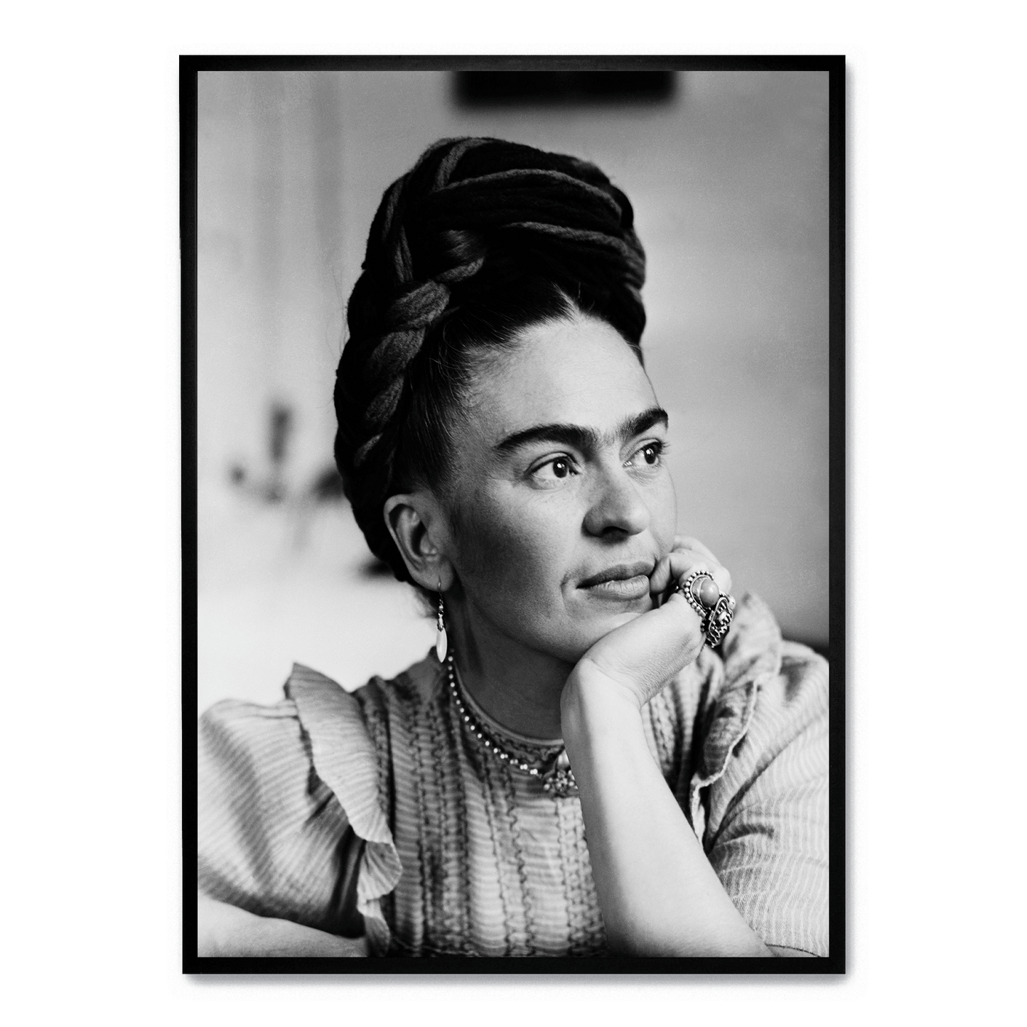 Frida Kahlo Artistic Portrait | Vibrant Colors | Home Decor | Wall Art Poster | Creative Expression | Museum Quality Reproduction