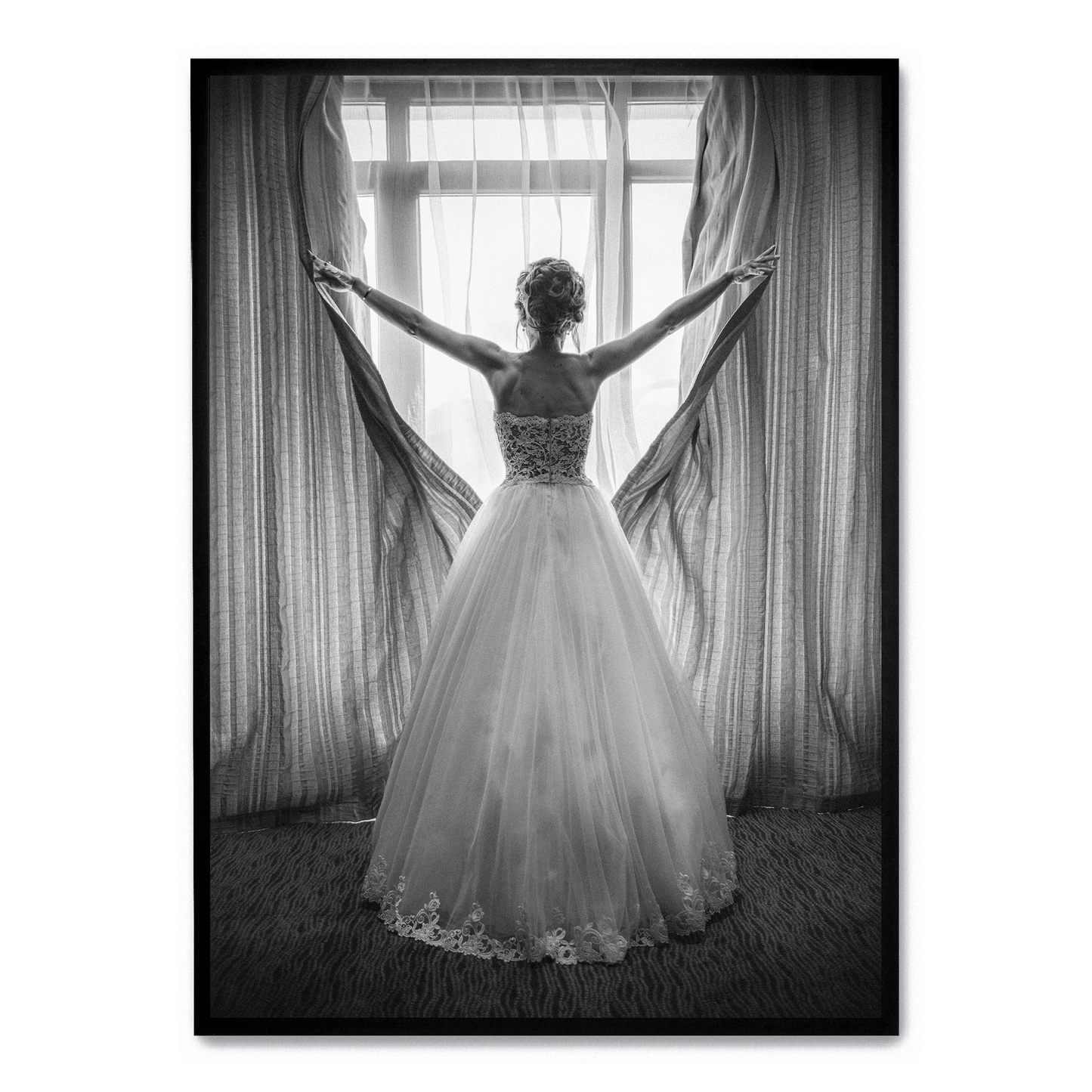 Girl Looking Out of Window Poster | Wall Art | Home Decor | Visual Artwork | Prints