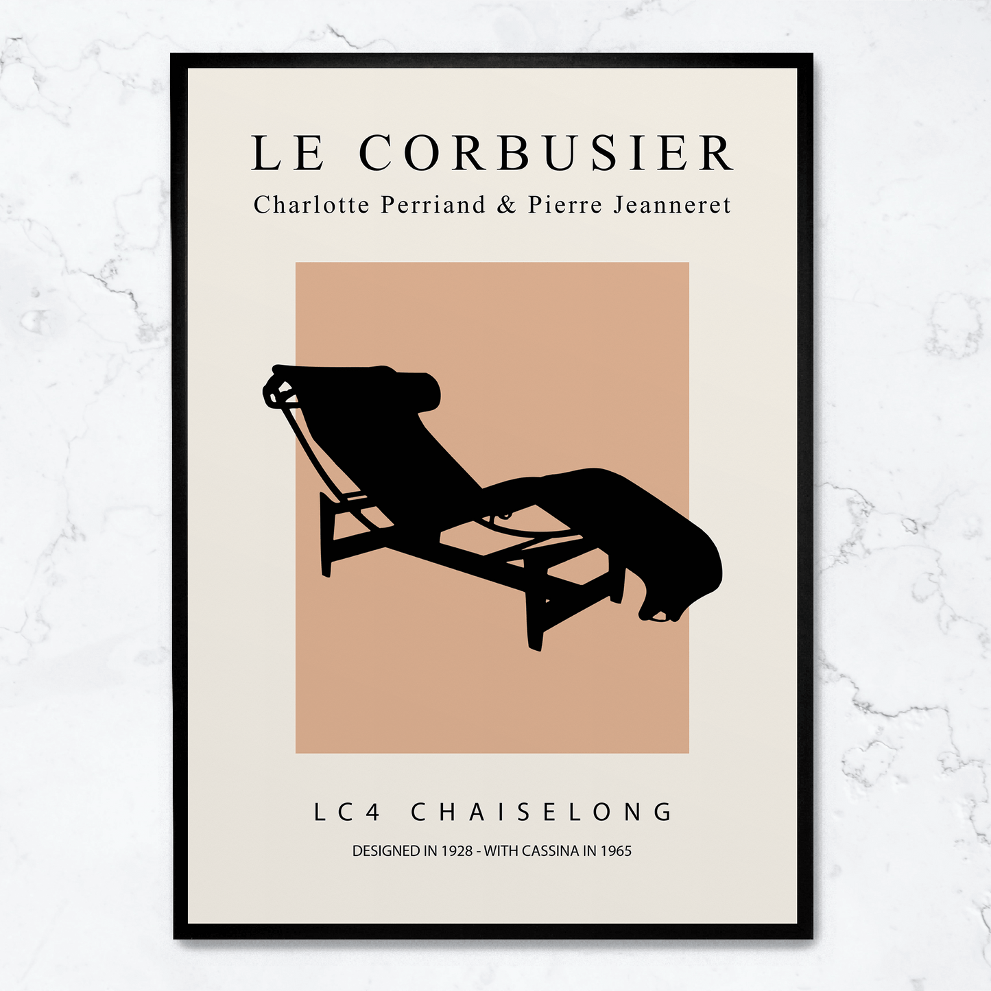 LC4 Chaiselong Poster | Artistic Decor | Modern Design | Home & Garden Artwork | Visual Print Decoration