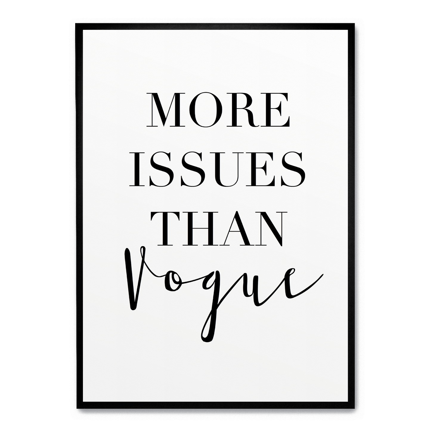 More Issues Than Vogue | Wall Art Poster | Creative Home Decor | Stylish Minimalist Design | Modern Visual Artwork