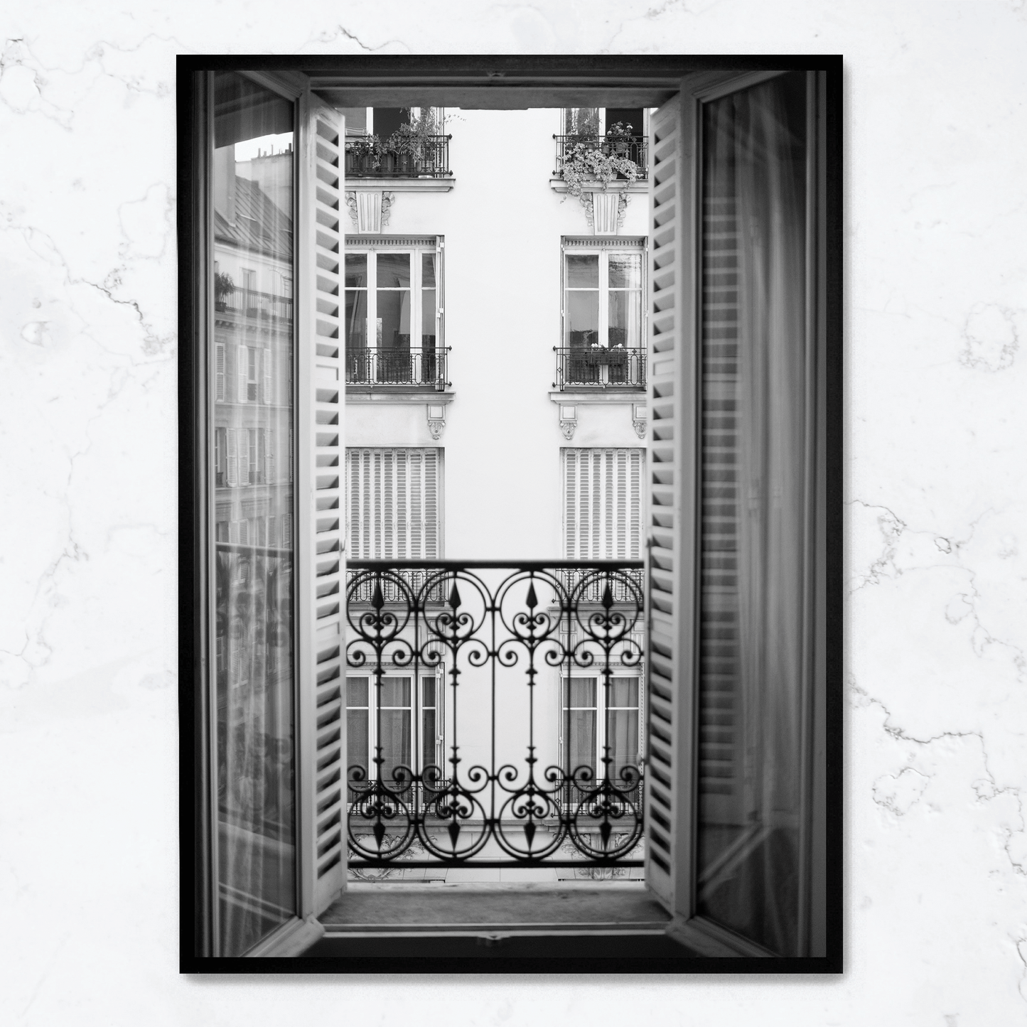 Paris Scene | Architectural View | Window Art | Artistic Decor | Poster