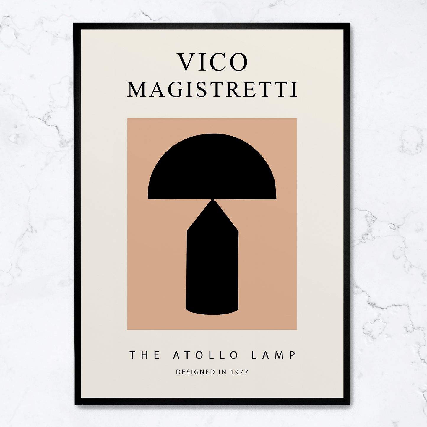 Atollo Lamp Poster | Modern Lighting Art | Home Decor | Sleek Design | Retro Style | Elegant Decor | Artistic Poster