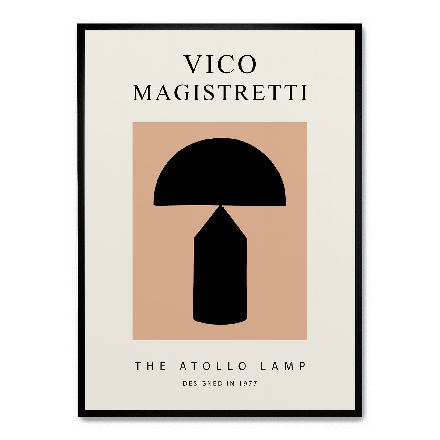 Atollo Lamp Poster | Modern Lighting Art | Home Decor | Sleek Design | Retro Style | Elegant Decor | Artistic Poster