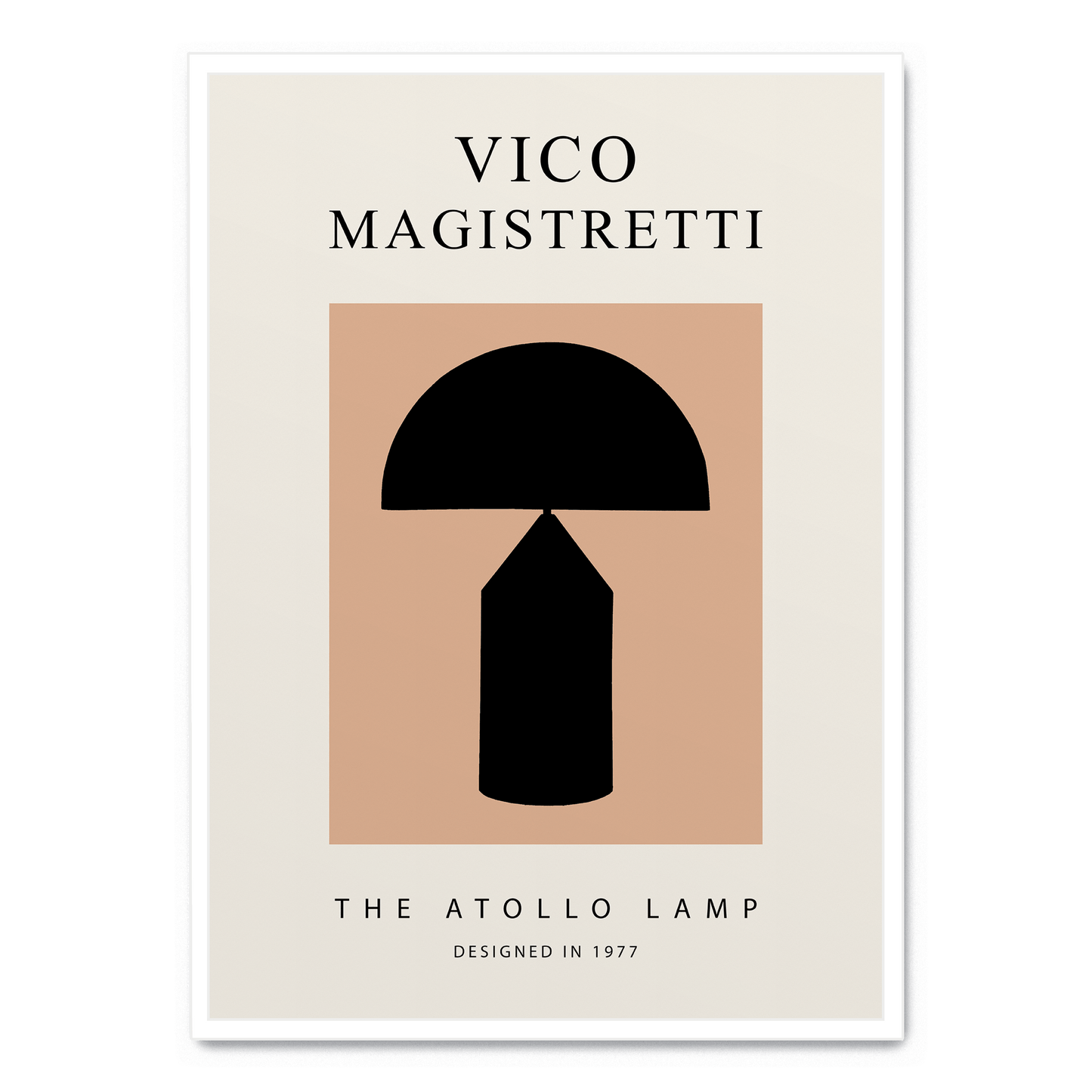 Atollo Lamp Poster | Modern Lighting Art | Home Decor | Sleek Design | Retro Style | Elegant Decor | Artistic Poster