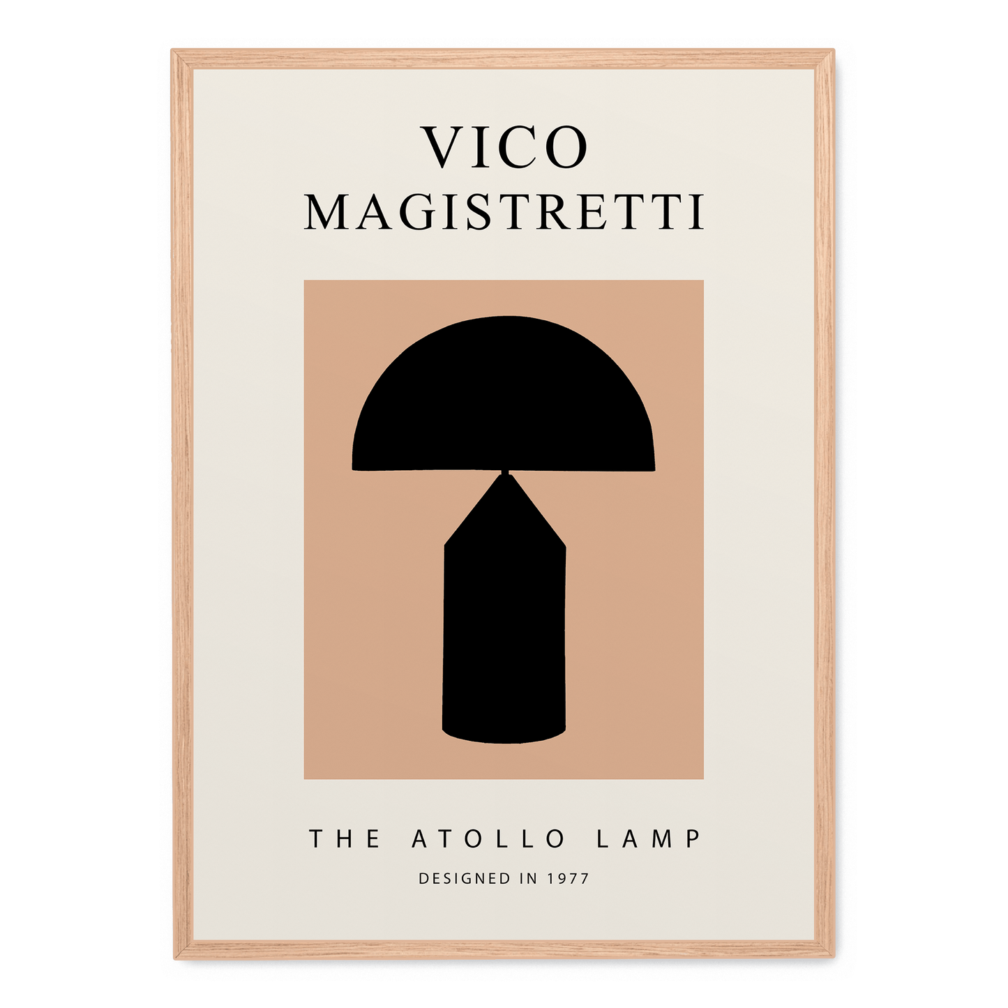 Atollo Lamp Poster | Modern Lighting Art | Home Decor | Sleek Design | Retro Style | Elegant Decor | Artistic Poster