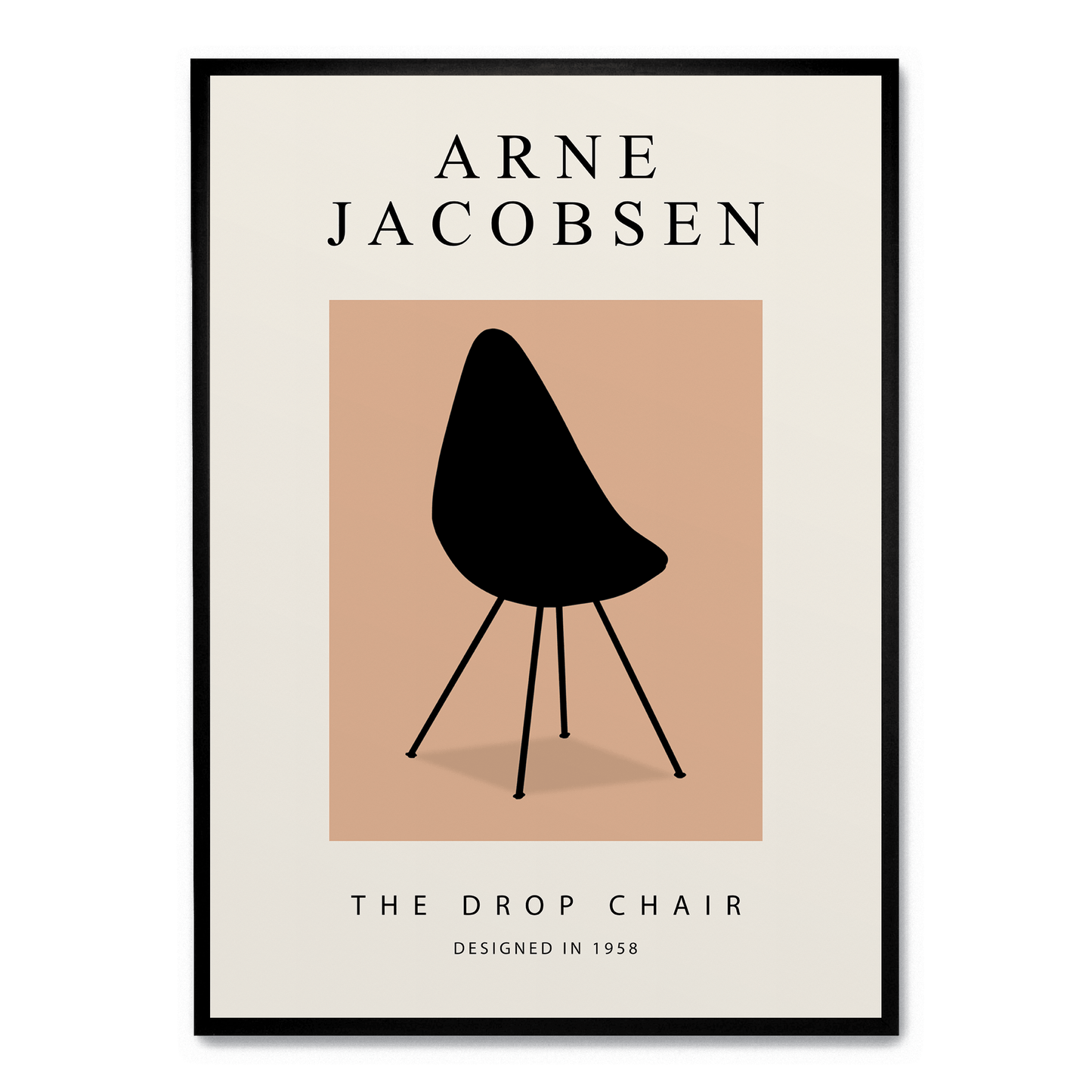 The Drop Chair | Modern Art Poster | Contemporary Chair Design | Home Decor Wall Art | Artistic Print for Living Room | Stylish Architectural Poster