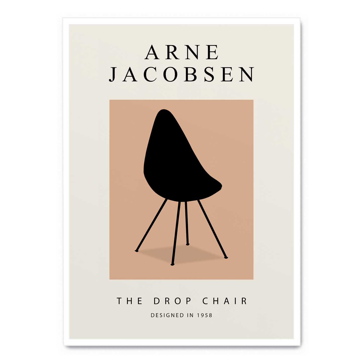 The Drop Chair | Modern Art Poster | Contemporary Chair Design | Home Decor Wall Art | Artistic Print for Living Room | Stylish Architectural Poster