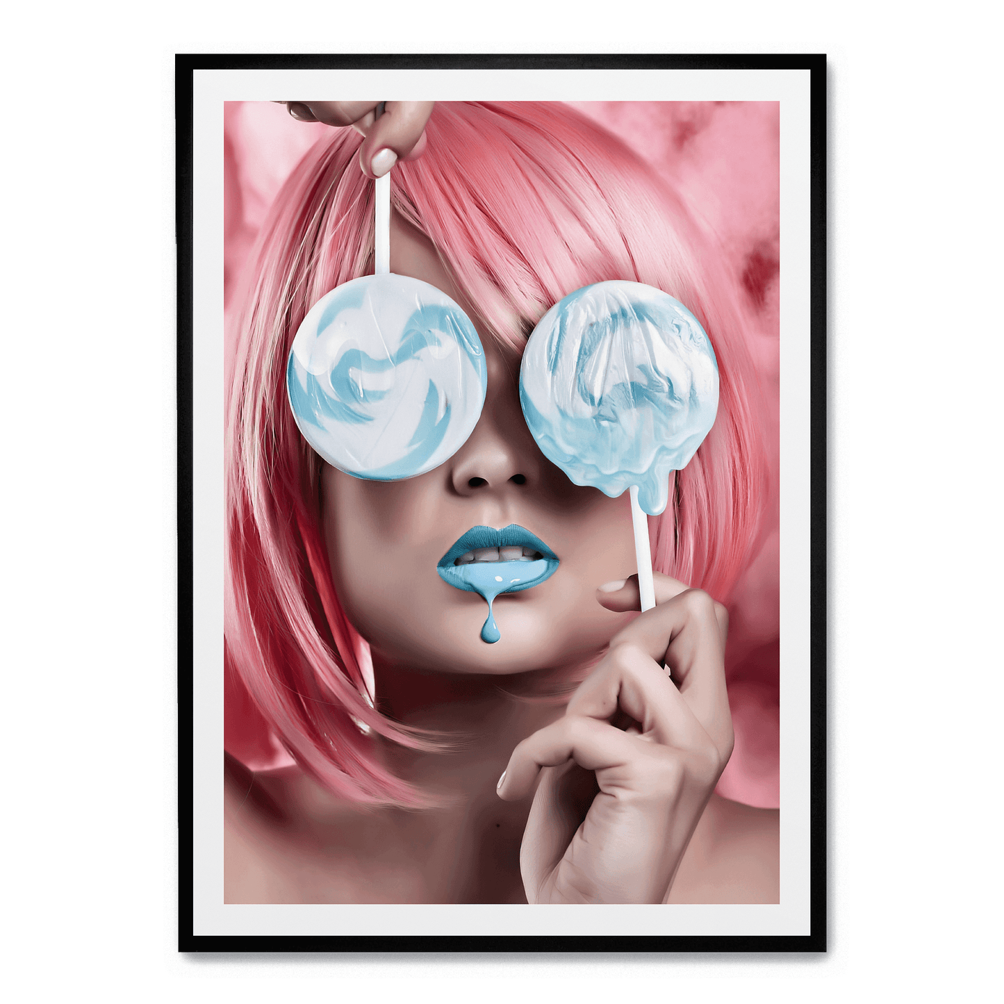 Lollipop Woman | Artistic Wall Print | Vibrant Decor Poster | Eye-Catching Visual Art | Home & Garden Decoration