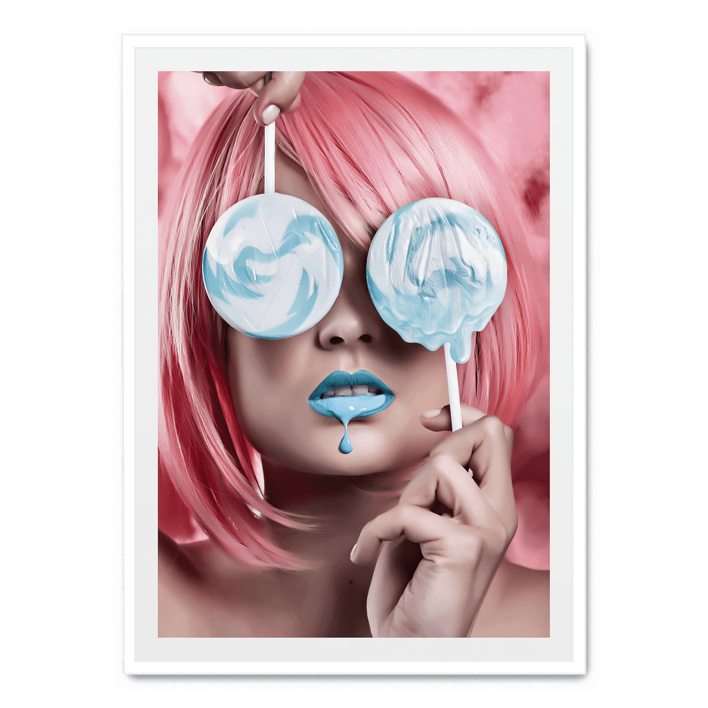 Lollipop Woman | Artistic Wall Print | Vibrant Decor Poster | Eye-Catching Visual Art | Home & Garden Decoration