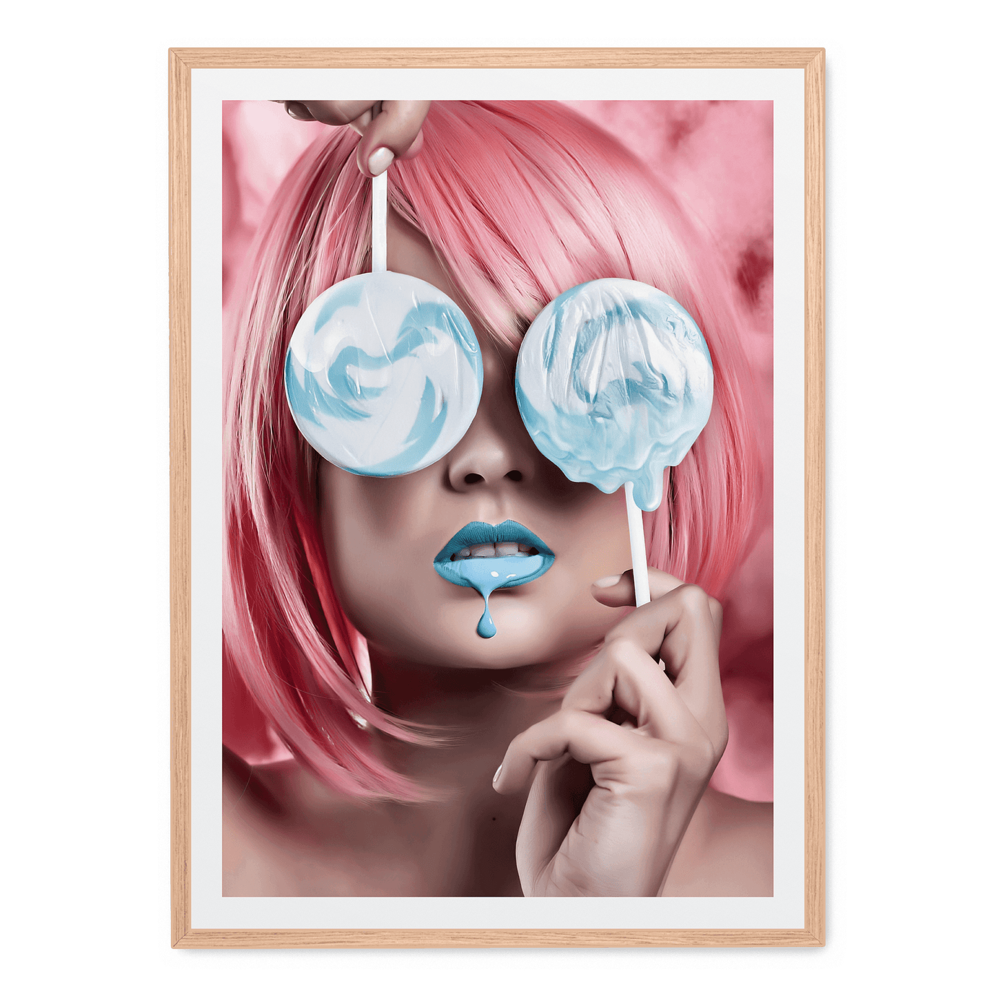 Lollipop Woman | Artistic Wall Print | Vibrant Decor Poster | Eye-Catching Visual Art | Home & Garden Decoration