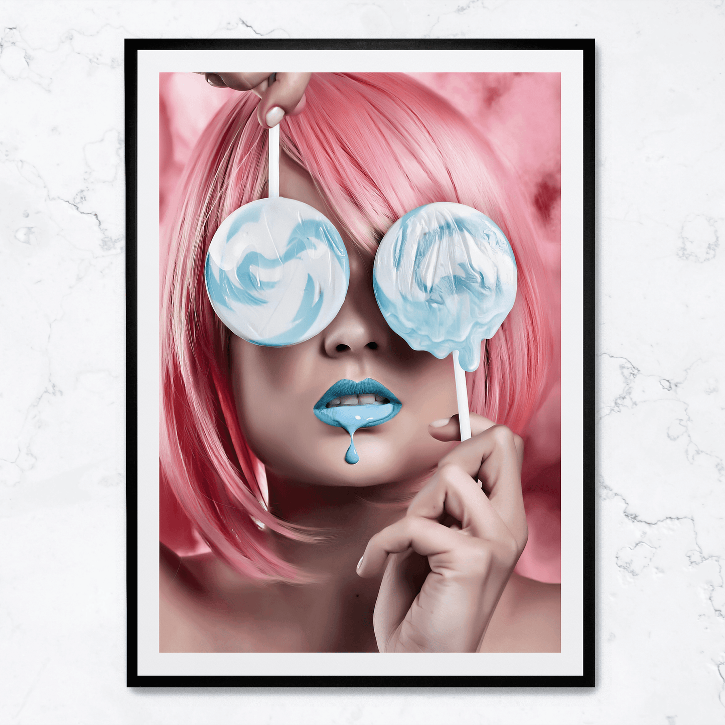 Lollipop Woman | Artistic Wall Print | Vibrant Decor Poster | Eye-Catching Visual Art | Home & Garden Decoration