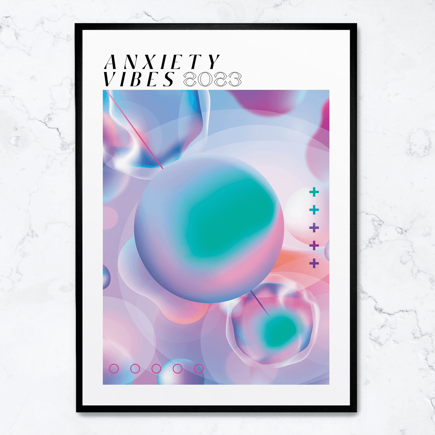 Anxiety Vibes | Modern Abstract Poster | Home Decor Artwork | Mental Health Art Print