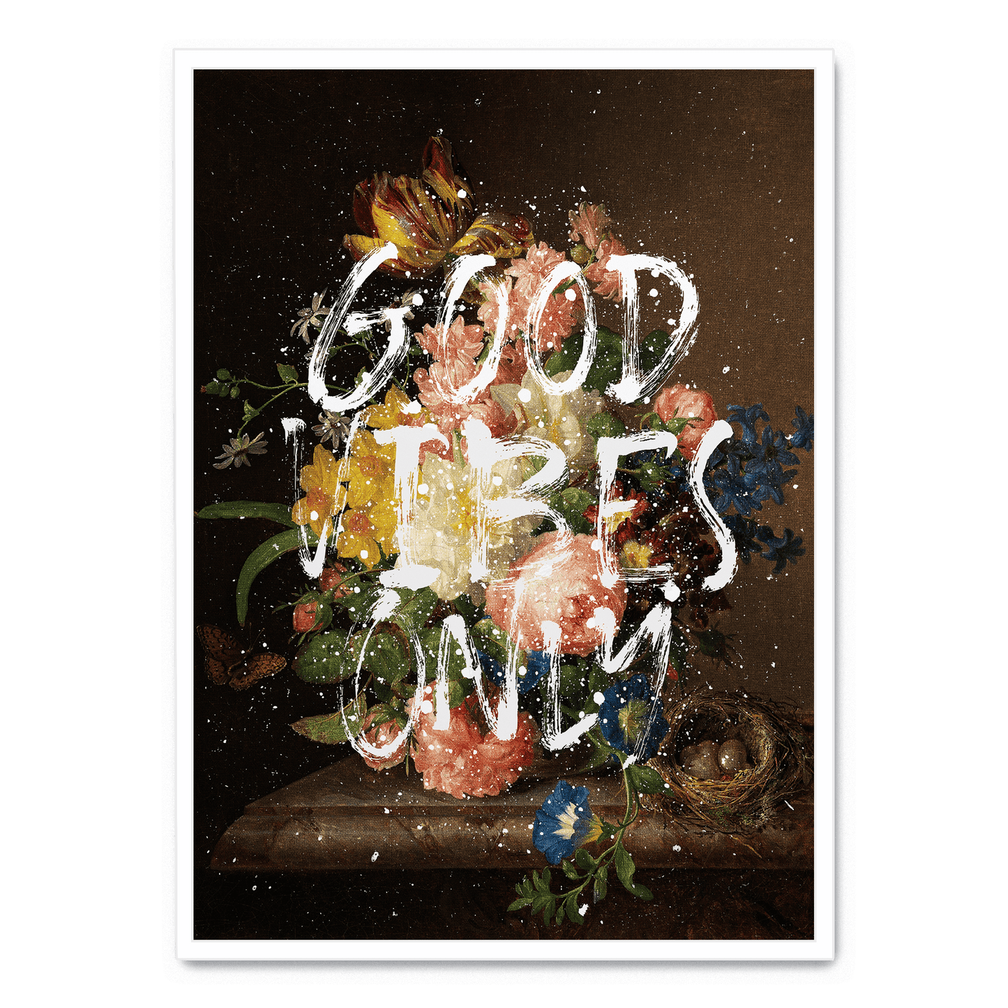 Good Vibes Only | Motivational Poster | Inspirational Wall Art | Positive Quote Print | Home Decor | Uplifting Room Decoration | Artistic Visual Artwork | Unframed