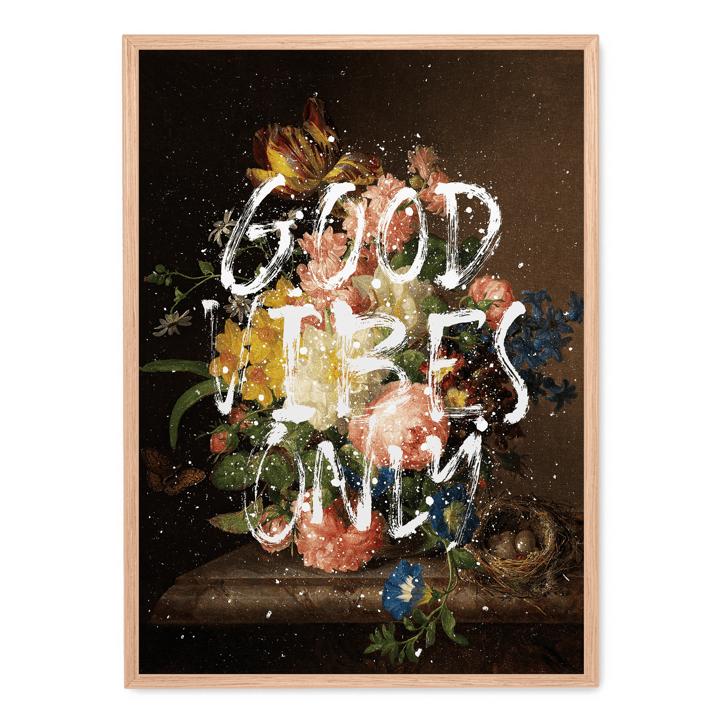 Good Vibes Only | Motivational Poster | Inspirational Wall Art | Positive Quote Print | Home Decor | Uplifting Room Decoration | Artistic Visual Artwork | Unframed