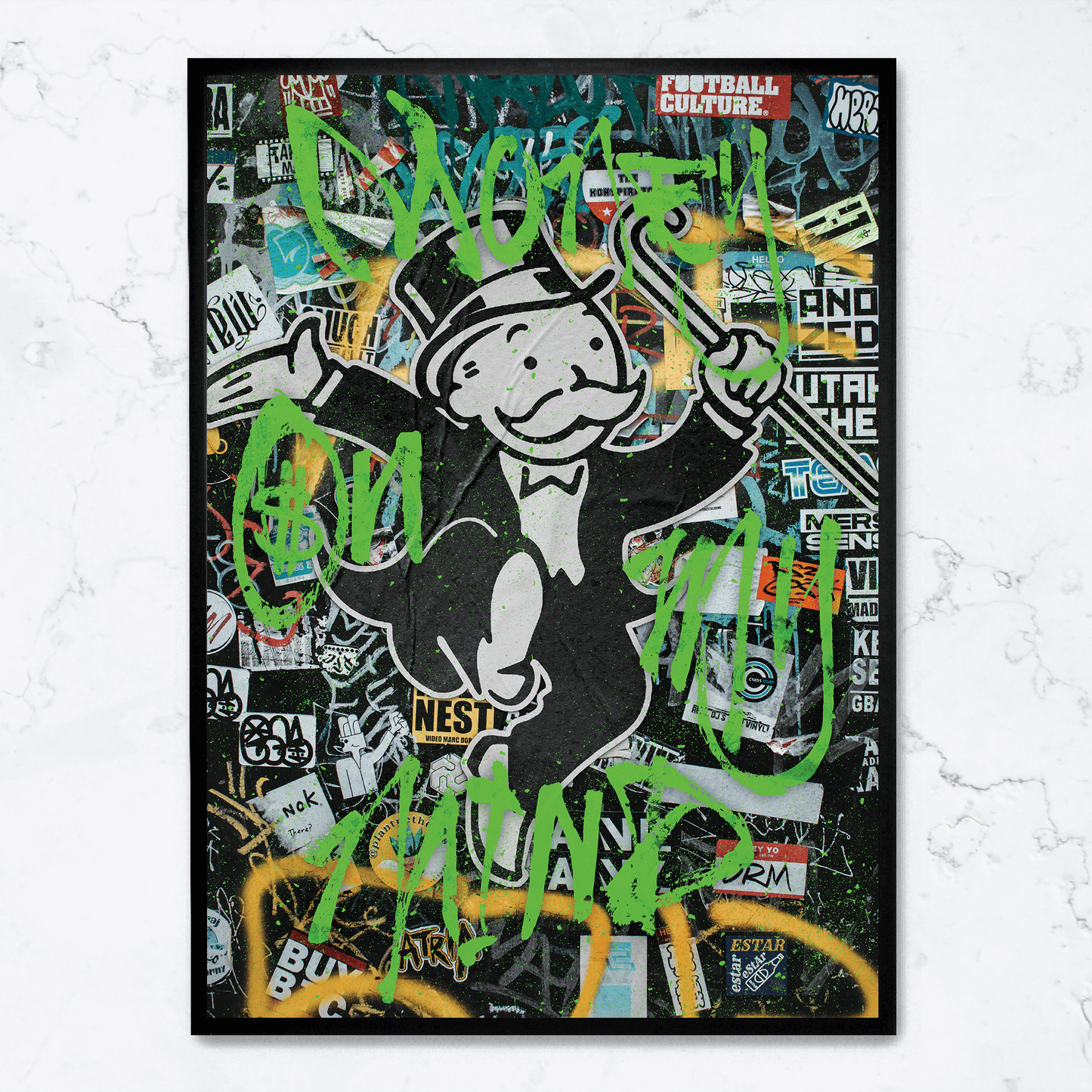 Money On My Mind Poster | Inspirational Artwork | Home Decor | Vibrant Colors | Wall Art | Creative Design | Motivational Print | Perfect for Office or Bedroom | Unframed