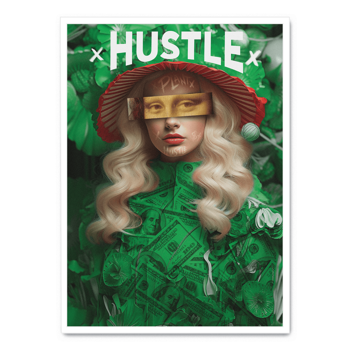 Hustle | Motivational Wall Art | Modern Office Poster | Inspiring Decor for Home & Office | Black and White Typography Poster | Inspirational Quote