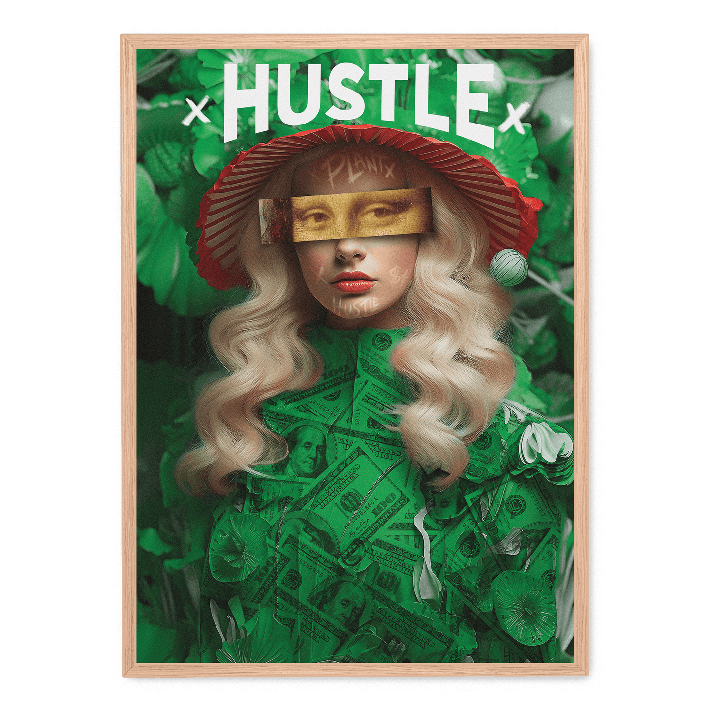 Hustle | Motivational Wall Art | Modern Office Poster | Inspiring Decor for Home & Office | Black and White Typography Poster | Inspirational Quote