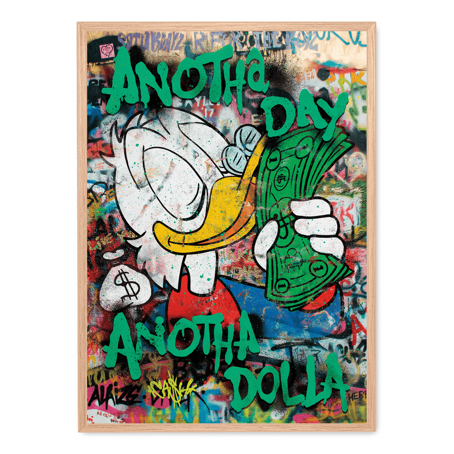 Anotha Day Anotha Dolla | Motivational Wall Decor | Office & Home Inspiration Poster | Contemporary Art Print | Black & White Typography