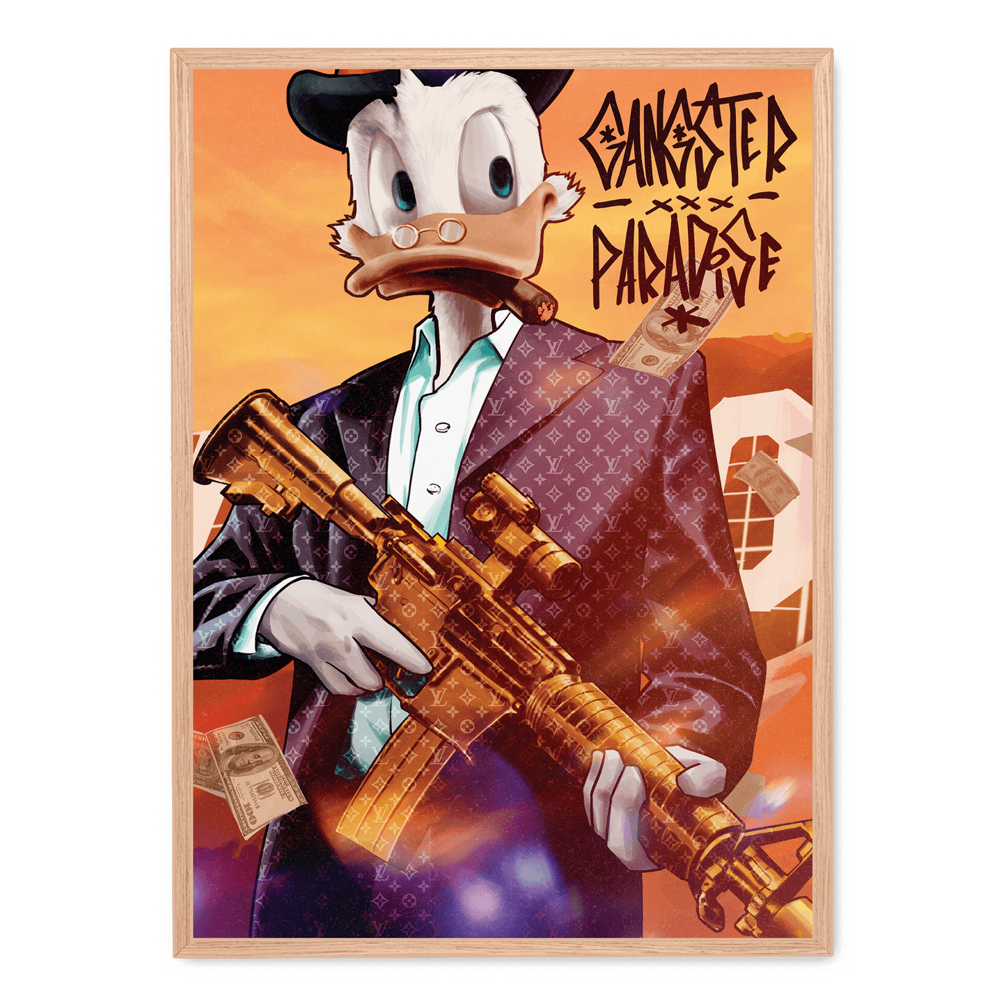 Gangster Paradise Poster | Urban Art | Street Scene | Large 24x36 Wall Decor | Home & Office | Vibrant Print