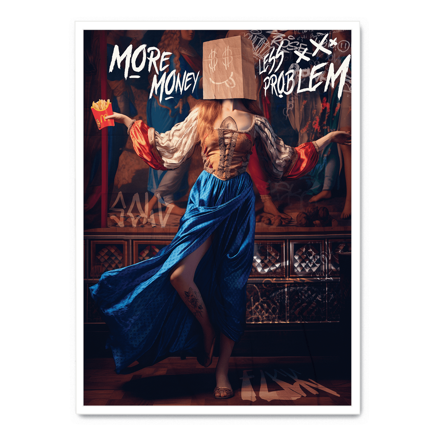 More Money Less Problem | Motivational Poster | Home Decor | Wall Art | Inspirational Quote | Bedroom | Office | Living Room | Modern Design | Gift Idea