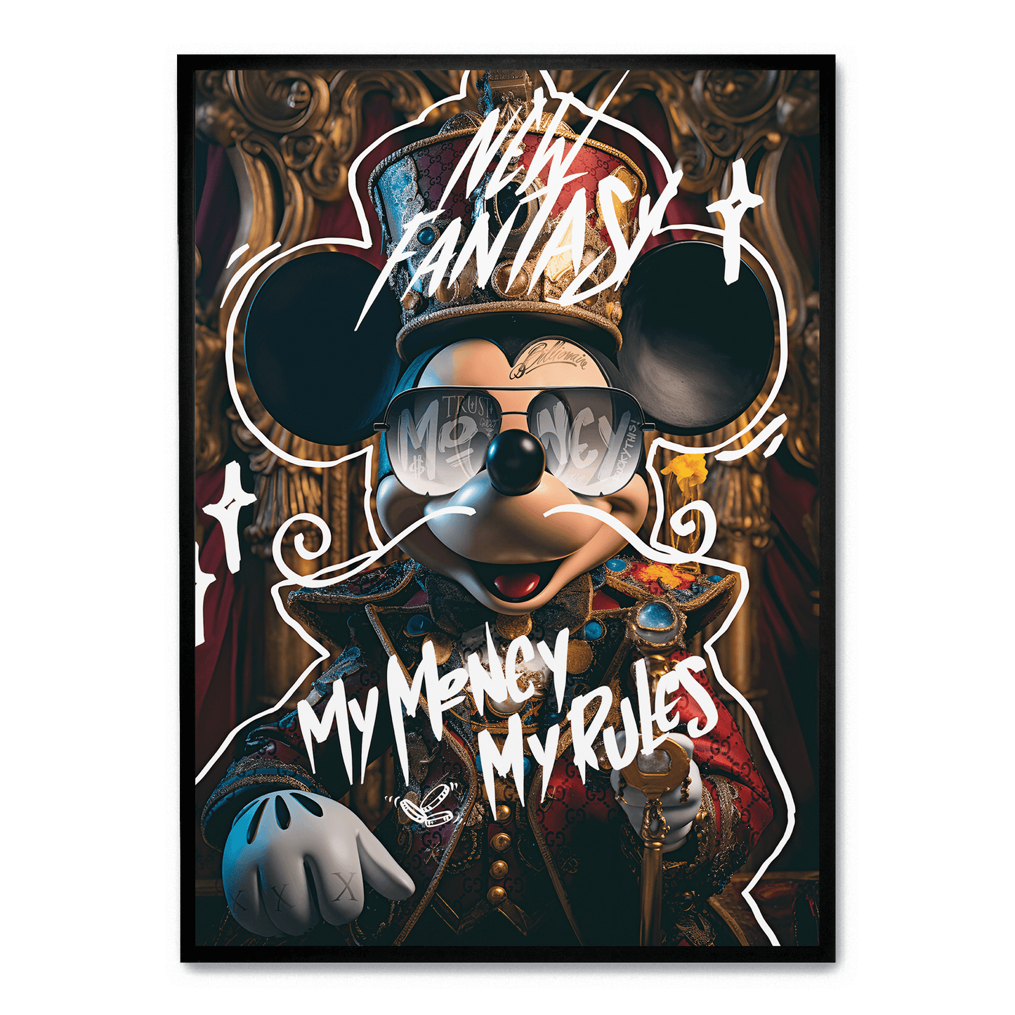 My Money My Rules Art | Motivational Poster | Home Wall Decor | Inspirational Quote | Modern Visual Artwork | Stylish Print | Office | Bedroom Wall Art