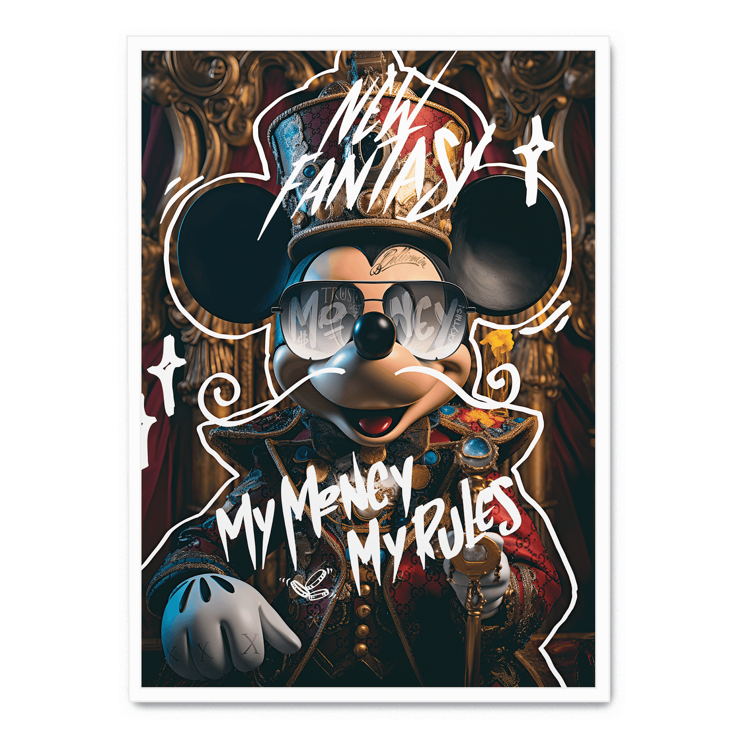 My Money My Rules Art | Motivational Poster | Home Wall Decor | Inspirational Quote | Modern Visual Artwork | Stylish Print | Office | Bedroom Wall Art