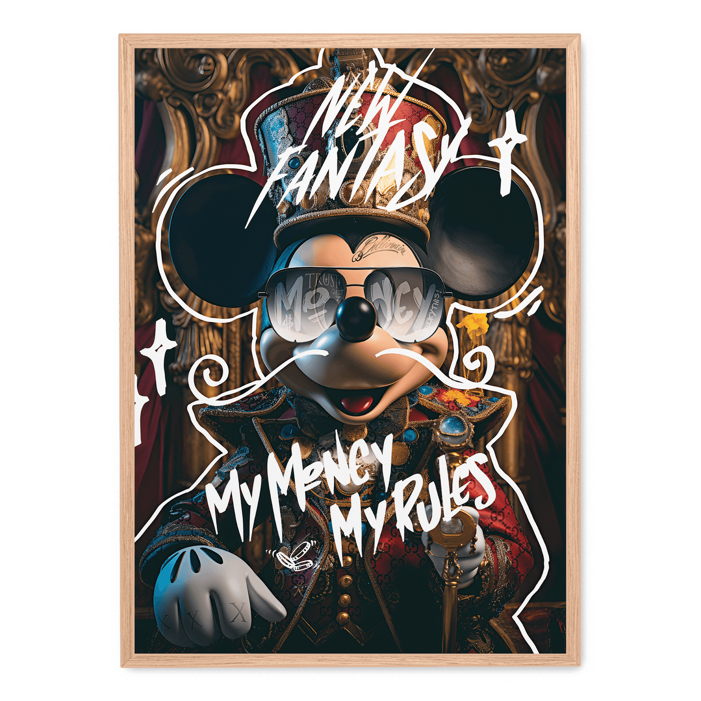 My Money My Rules Art | Motivational Poster | Home Wall Decor | Inspirational Quote | Modern Visual Artwork | Stylish Print | Office | Bedroom Wall Art