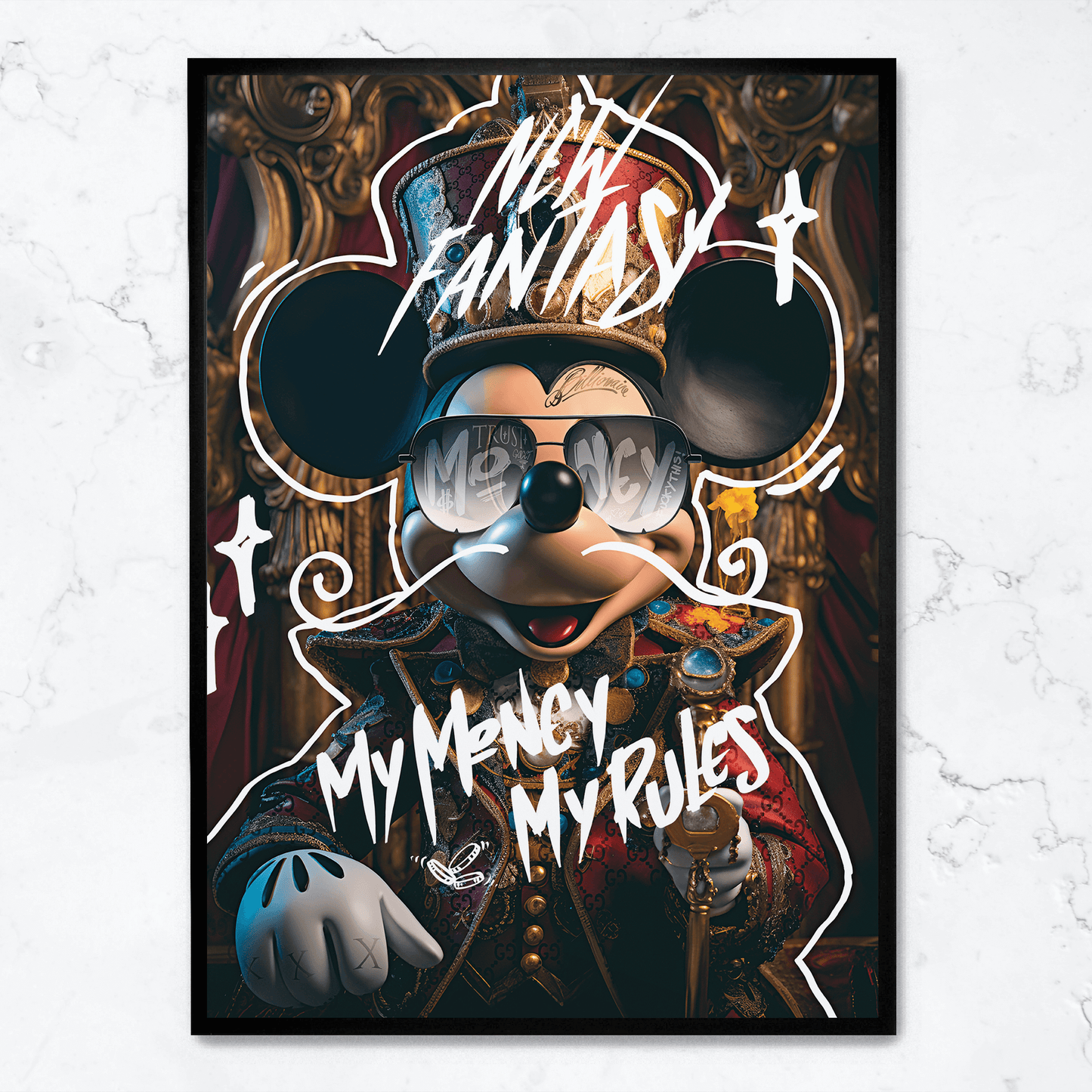 My Money My Rules Art | Motivational Poster | Home Wall Decor | Inspirational Quote | Modern Visual Artwork | Stylish Print | Office | Bedroom Wall Art