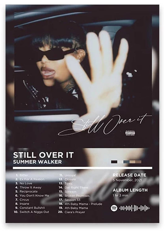Summer Walker Poster | Iconic Rhyme Legends Collection | Still Over It Album Art | Hip Hop Decor | Music Artwork