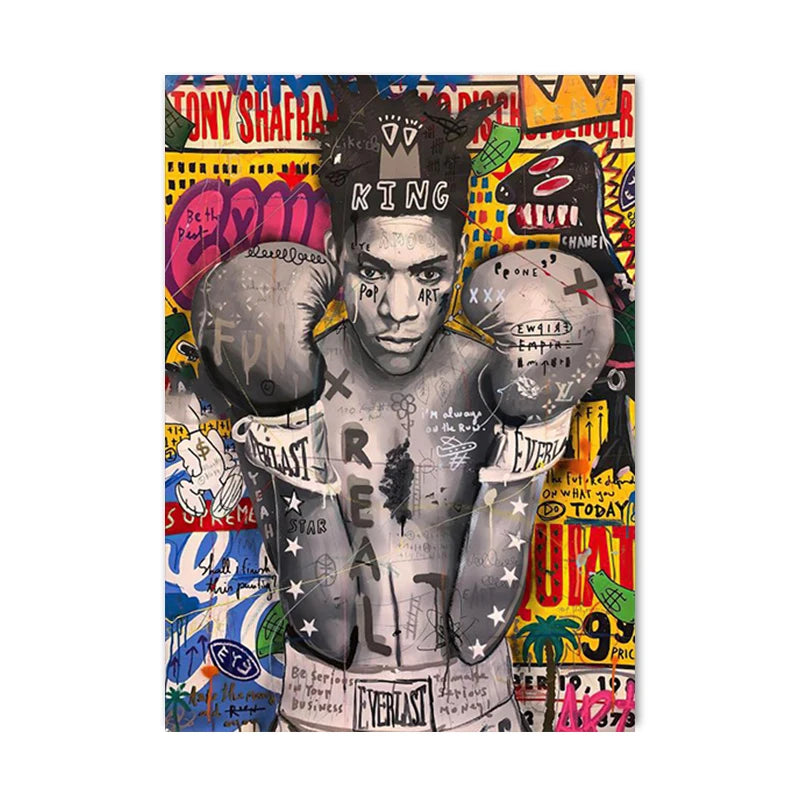 Abstract Graffiti | Queen of England Portrait | Street Pop Art Canvas | Poster for Living Room Decor