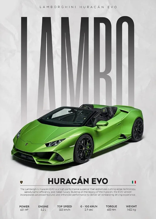 Lamborghini Veneno Huracan STO Countach Poster Hyper Car Canvas Painting Super Car Print Wall Art Picture Room Home Decor Gifts