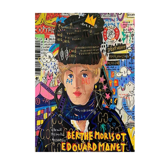 Abstract Street Pop Graffiti Art | Queen of England | Canvas Poster | Wall Art Pictures | Living Room Decor
